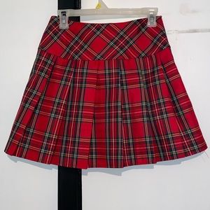 Red plaid schoolgirl skirt